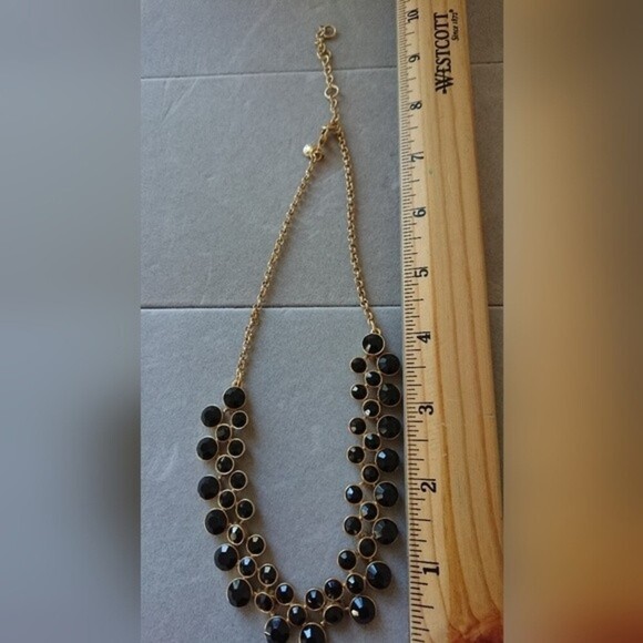 J. Crew Black Stone Gold Tone Necklace - Picture 4 of 6
